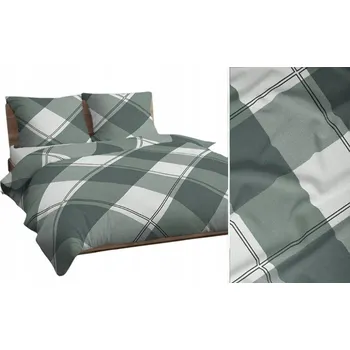 Povlečení Bavlněné Povlečení 160x200 zelenobílé kostkované 4746 C bavlna Max