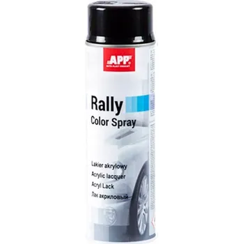 Barva ve spreji APP Rally Lak CZARNY lesklý 500ml akryl s otočnou tryskou 1454