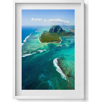 Obraz Dekorativní nástěnný obraz do pokoje Tyrkysový oceán z ptačí perspektivy 50x70 cm