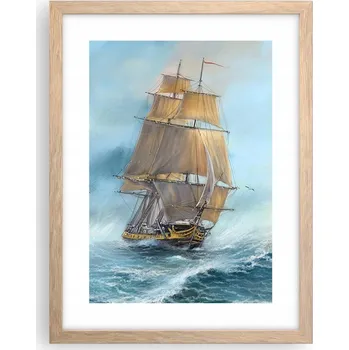 Obraz Obraz plakát v rámu světlý dub do obýváku 30x40 moře foto plakáty na zeď