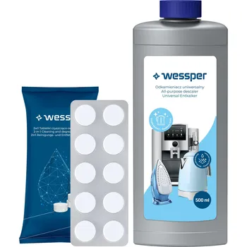 Příslušenství pro přípravu kávy Odvápňovač Wessper 500 ml pro kávovary + odmašťovací tablety