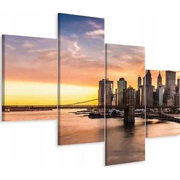 Obraz Čtyřdílný obraz BROOKLYN BRIDGE Město 3D 80x50
