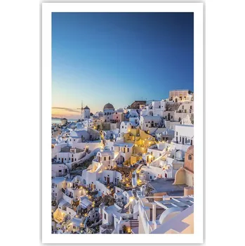Obraz Obraz plakát do obýváku ložnice 61x91 Santorini plakáty na zeď bez rámu