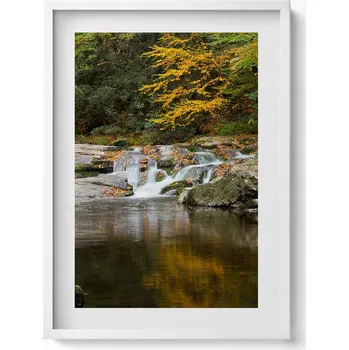 Obraz Dekorace obraz v rámu na zeď Zelená krajina lesního potůčku 50x70 cm