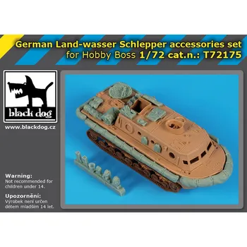 Plastikový model Blackdog 1/72 German Land-wasser Schlepper accessories set (Hobby Boss)
