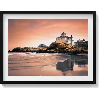 Obraz Obraz v černém rámu na zeď Pobřeží Sherman Cottage 80x60 cm