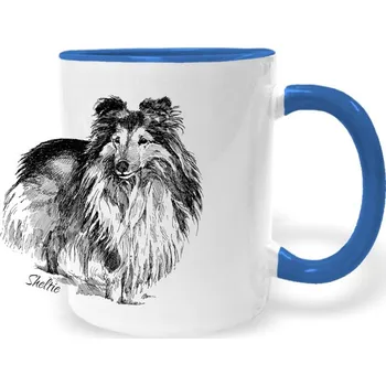 Hrnek - Shetlandský ovčák - sheltie Barva: Modrá