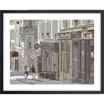 Obraz Foto obraz plakát na zeď v černém rámu 50x40 architektura do obýváku