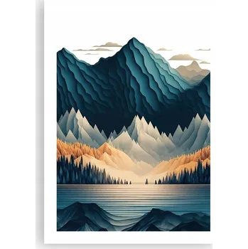 Obraz Plakát bez rámu do obývacího pokoje ložnice 50x70 3d moderní módní obraz