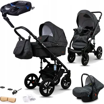 Kočárek Dětský kočárek 4v1 BabyLux Sky Lark - sporťák, hluboká korba, autosedačka, základna ISOFIX