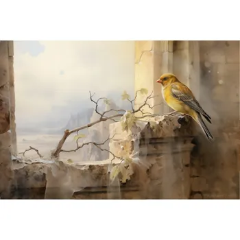 Plakát Plakát Kanárek na okraji bez rámu 91,5 x 61 cm