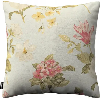 Polštář Povlak na polštář 50x50 velké květiny na modrém pozadí