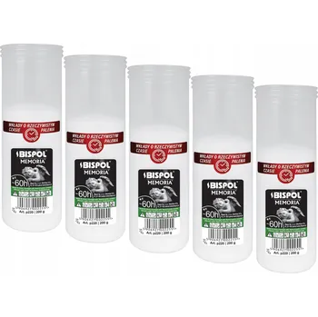 Svíčka Parafínové vložky do hřbitovních svíček BISPOL P220 60H 5 ks + zápalky DABSTER_ PL 38 ks