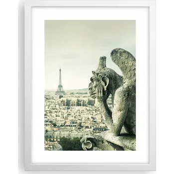 Obraz Obraz plakát v bílém rámu do obýváku 30x40 foto plakáty na zeď s motivem města