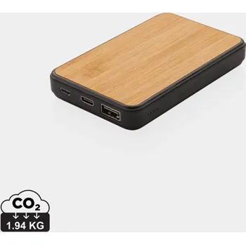 Powerbanka Powerbanka 5 000 mAh z bambusu a RCS Rplastu, Firemní dárkové předměty s vlastním potiskem