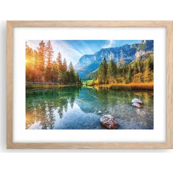 Obraz Obraz plakát v rámu světlý dub do obýváku 40x30 krajina foto na zeď