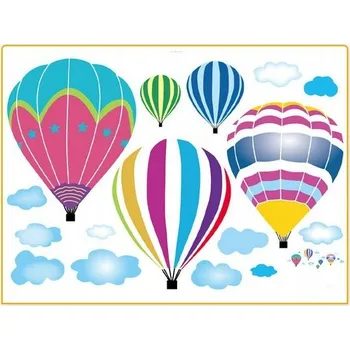 Samolepící dekorace Samolepka na zeď letadla balóny dekorace do pokoje