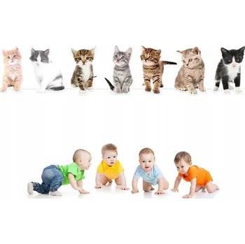 Samolepící dekorace Samolepka na zeď pro děti Border Koťátka 134x28 cm WALL Snuggles silná 4mm