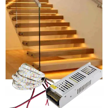 LED páska Schodišťová sada LED lišta na míru bílá teplá