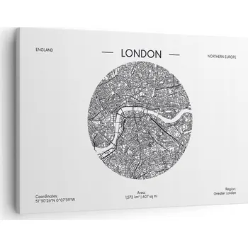 Obraz Obraz na plátně do obýváku ložnice 70x50 mapa foto obrazy na zeď canvas