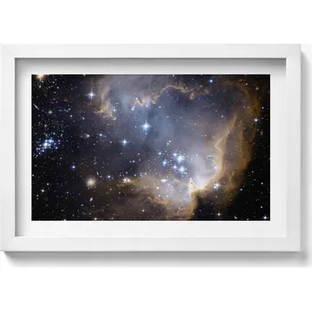 Obraz Ozdobný nástěnný obraz v bílém rámu Fotografie NASA vesmír a hvězdy 30x20 cm