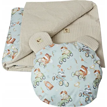 Zavinovačka ZAVINOVAČKA deka, POLŠTÁŘ s medvídkem, BAVLNA pro miminko, 100x75 cm