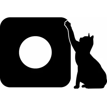 Obraz Samolepka pod vypínač Drukant W-WŁ018 14x21 cm černá