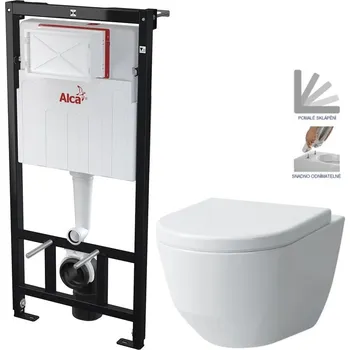 WC sada ALCA Předstěnový instalační systém bez tlačítka + WC LAUFEN PRO + SEDÁTKO AM101/1120 X LP3
