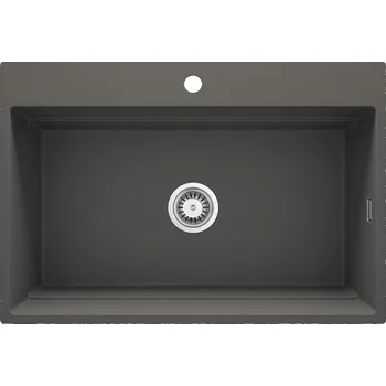 Kuchyňský dřez DEANTE - Magnetic antracitově metalická - Granitový dřez, jednokomorový ZRM_T10B