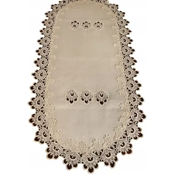 ubrus Béžový běhoun na stůl 85 x 40 cm