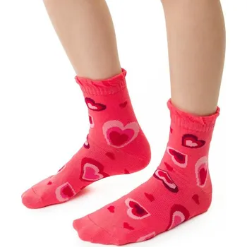 Dívčí srdíčkové ponožky Art.014 DN476, PINK Velikost: 26/28