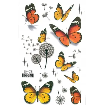Odstranitelné tetování Smyvatelné tetování pro děti MOTÝLI EH018