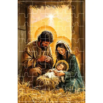 Obraz Puzzle vánoční 40 dílků Svatá Rodina Vánoce