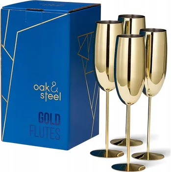 Sklenice Skleničky na šampaňské , skleničky na vodu O&S Golds6 žluté 280ml 4 ks