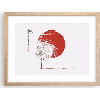 Obraz Obraz plakát v rámu světlý dub do obýváku 40x30 abstrakce foto na zeď