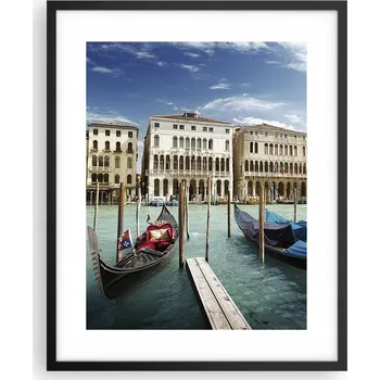 Obraz Foto obraz plakát na zeď v černém rámu 40x50 město plakáty do obýváku