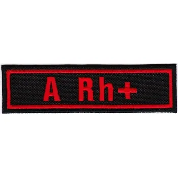 Nášivka VAR nášivka HARLEY 11 x 3 cm červená krevní skupina 0Rh-