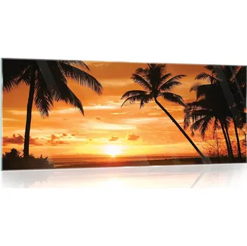 Obraz Skleněný obraz na skle PLÁŽ MOŘE Kuchyně 125x50