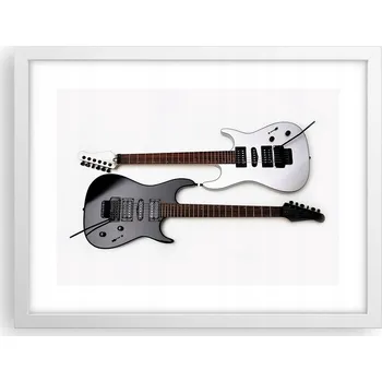 Obraz Obraz plakát v bílém rámu do obýváku 40x30 hudba foto plakáty na zeď