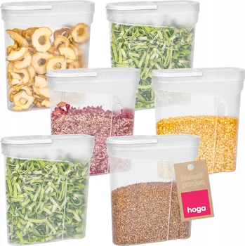 Dóza na potraviny HOGA 1014 NÁDOBA NA SYPKÉ POTRAVINY 2,4L B 6 Ks