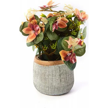 umělá květina KVĚTINA V KVĚTINÁČI OKRASNÁ ROSTLINA RŮZNÉ BARVY