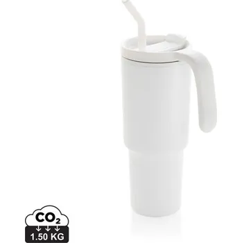 Hrnek Graphic 360 z RCS recyklované oceli 900 ml - Bílá, Firemní dárkové předměty s vlastním potiskem