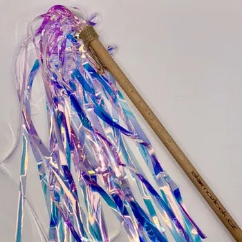 Dřevěná hračka Ekomazlicek.cz Mávátko - Dlouhé šustí na dřevěné tyči