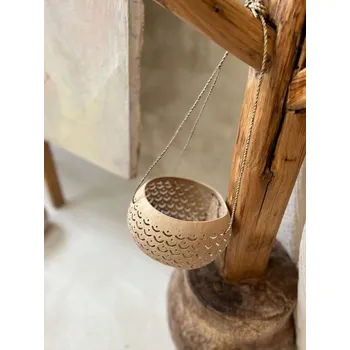 Svícen Svícen Lampion Kokosový Ořech na Čajové Svíčky OCZKA