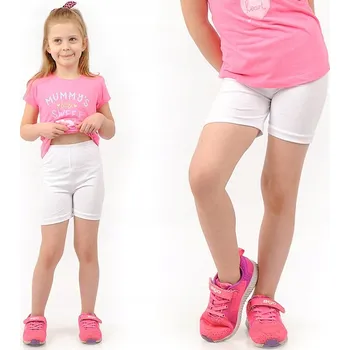 Dětské cyklistické legíny krátké kraťasy LAEMI 599 Bílé 146