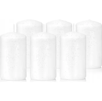 Svíčka Dekorativní parafinová svíčka bez vůně Drobo 6 ks