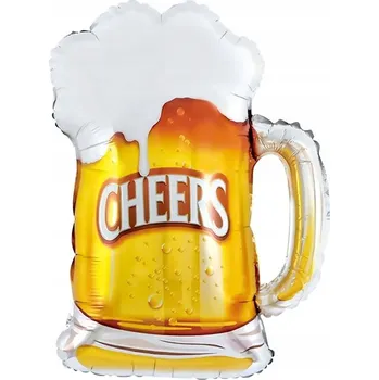 Balónek Fóliový balónek Pivní Sklenice Cheers 58 x 73 cm zlatý