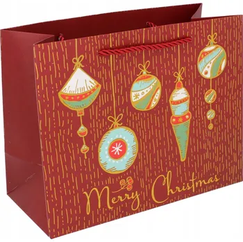Dárková taška Vánoční papírová taška na dárky 32 x 26 cm
