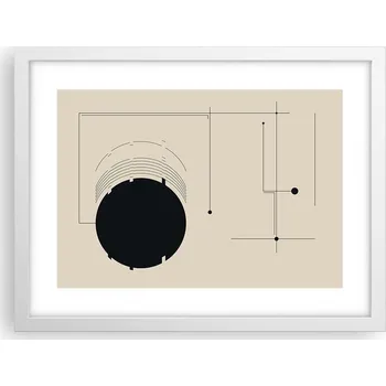 Obraz Obraz plakát v bílém rámu do obýváku 40x30 geometrický foto na zeď