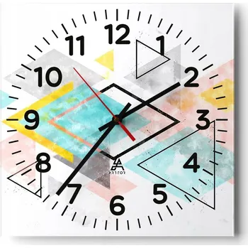 Hodiny Nástěnné hodiny do obýváku 40x40 Světlé Tiché Hodiny na skle Stylové Bezhlučné